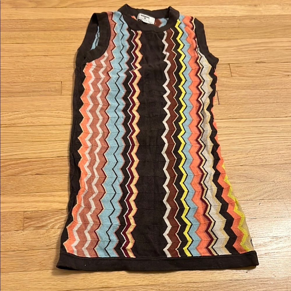 Colorful Zigzag Sleeveless Dress